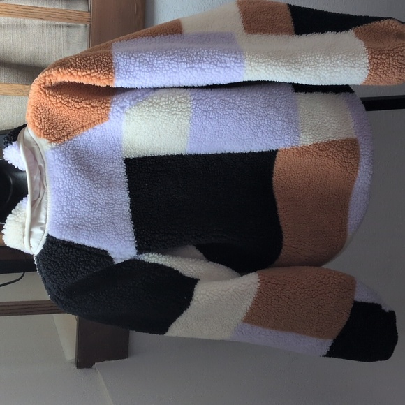 ✨ Free People Hit The Slopes Colorblock Sherpa Jacket Size M - Picture 6 of 10